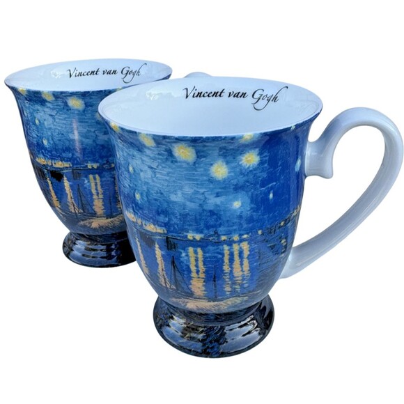 Vincent Van Gogh’s Gift Box – Set of 2 Starry Night on the Rhône Tea Cups - Picture 5 of 8